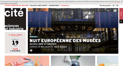 Desktop Screenshot of cite-sciences.fr